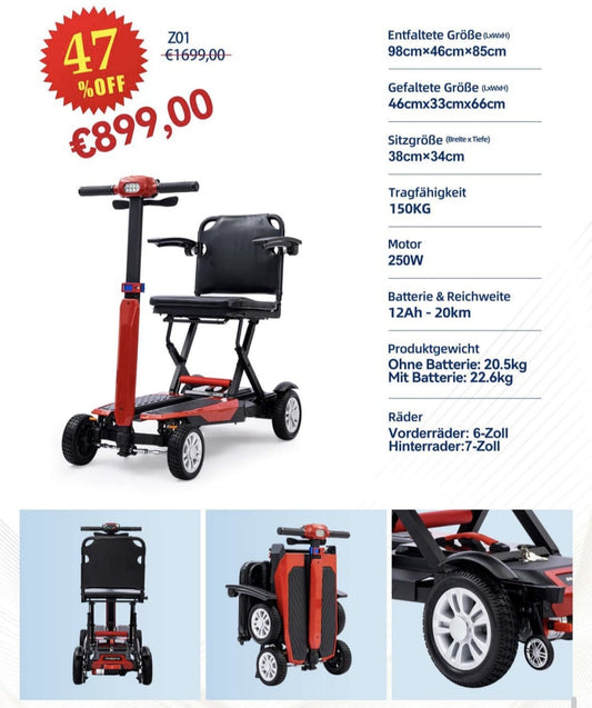 Z01 Folding Electric Mobility Scooter