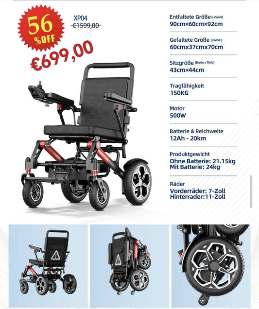 XP04 Folding Electric Power Wheelchair