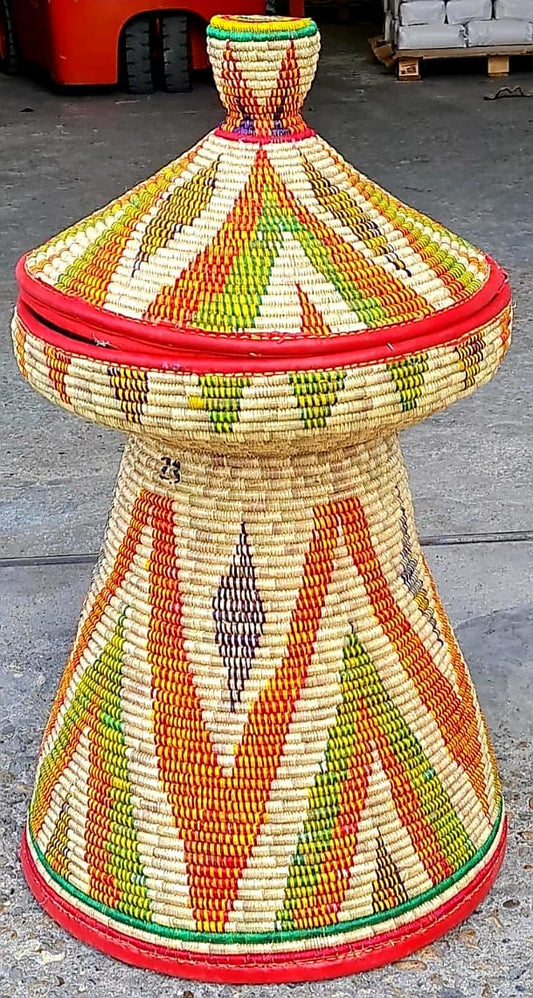 Hand Made Mesobwerk Basket Eritrean-Ethiopian Exquiste Hand Woven Decorative & Serving Basket with best design (Large) (Kopie)